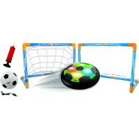 Lexibook AeroFoot - Sliding football foam disc met lichteffecten, 2 goals, 1 ball en pump barrel included, oplaadbaar