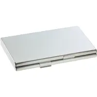 Sigel visitekaartetui twin 92x63x10mm hoogwaardig aluminium voor 30 kaartjes 2 vakken