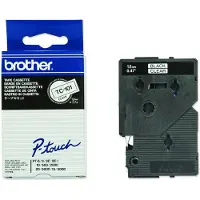 Brother TC-101 Tape Zwart op transparant (12 mm)