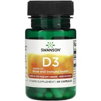 Swanson Health High Potency Vitamine D-3 1000IU - 60 capsules