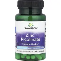 Swanson Health Zink Picolinaat Lichaamsvoorkeur Vorm, 22mg - 60 caps