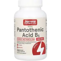 Jarrow Formulas - Vitamine B5, 500 mg - 100 capsules