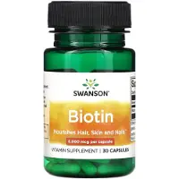 Swanson Health Biotine, 5000mcg - 30 caps