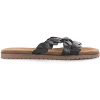 Lazamani Slippers Dames Zwart Leer Maat 36