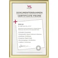 Walther design KP130G Wissellijst Papierformaat: DIN A4 (b x h x d) 23.80 x 32.80 x 1.70 cm Goud