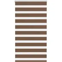 vidaXL Zebra rolgordijn 80x150 cm stofbreedte 75,9 cm polyester bruin