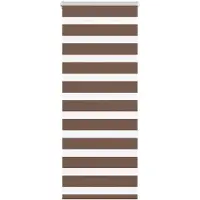 vidaXL Zebra rolgordijn 60x150 cm stofbreedte 55,9 cm polyester bruin