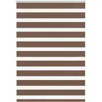 vidaXL Zebra rolgordijn 110x150 cm stofbreedte 105,9cm polyester bruin