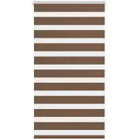 vidaXL Zebra rolgordijn 70x100 cm stofbreedte 65,9 cm polyester bruin