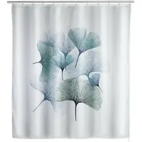 Wenko Douchegordijn - Extra Anti Schimmel Coating - Wit Met Bloemen