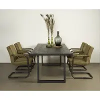 Tower Living Ultimo Live-edge dining table 260x100 - top 5 (Zwart, 260x100x78cm)
