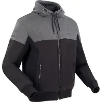 Bering Hoodiz Ventileerbare motorjas met rits, zwart/anthraciet, maat 2XL