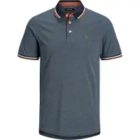 Jack & Jones Shirt 'JJEPaulos' nachtblauw / blauw gemêleerd / knalrood / wit