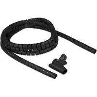 DeLOCK Spiral Hose with Pull-in Tool 2.5 m x 15 mm black
