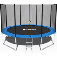 Viking Choice Trampoline - Blauw - 404 cm - Met Veiligheidsnet en Ladder - Tot 150 KG - Hoogwaardige Kwaliteit