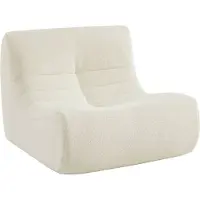 Sweeek Fauteuil boucléstof Sokol 1 zitplaats Wit