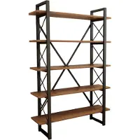 Kalune Design Boekenkast Oscar | mdf bruin 90x180x34 cm boekenkasten | NADUVI