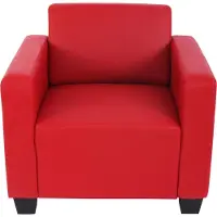Mendler Modulaire loungestoel Lyon, kunstleer ~ rood