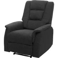 Mendler Televisiefotel -F23, relaxfauteuil Ligfauteuil, stof/textiel 102x79x96cm ~ grijs zonder massage- en warmtefunctie
