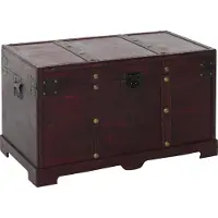 MCW Houten kist Houten kist Schatkist Valce antiek look 39x67x38cm ~ hoekig