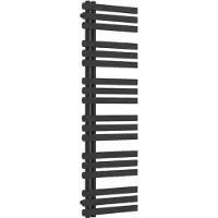 Neu.haus Handdoekradiator 'Slidre' met 18 lamellen, staal, 140 x 50 cm, zwart
