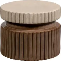 Woood Geer Bijzettafel - Keramiek - Tan - 38x48x48