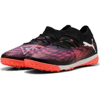 Puma Voetbalschoen 'Future 8 Match' donkerlila / donkeroranje / zwart / wit