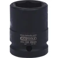 Ks Tools 515.1326, Impactkop, Zwart, 1 stuk, 3/4", Metrisch, 26 mm