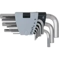 Ks Tools 964.0320 Inbus Haakse schroevendraaierset 1.5 mm, 2 mm, 2.5 mm, 3 mm, 4 mm, 5 mm, 6 mm, 8 mm, 10 mm 9-delig