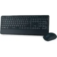 Logilink ID0161 toetsenbord Inclusief muis RF Draadloos QWERTZ Duits Zwart