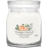 Yankee candle white spruce & grapefruit signature medium jar |