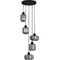 LINDBY Hanglampe , Hildur, dimbare, Grijs, Woonkamer, Glas