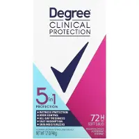 Degree , Klinische bescherming, 5 In 1 bescherming, Antiperspirant deodorant, Zacht vast, 1.7 oz (48 g)