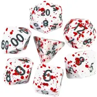 Foam Brain Games RPG Dice Set - Blood Splatter