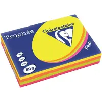 Clairefontaine Kopieerpapier, Kopieerpapier Trophée Colored Copy FSC A4, meerkleurig,80 g/m² (80 g/m², 500 x, A4)