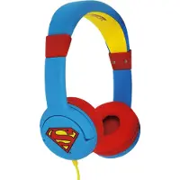 OTL TECHNOLOGIES DC Comics Superman Man of Steel, Kabel, 20 - 20000 Hz, Muziek, 88 g, Koptelefoon met microfoon, Blauw, Rood, Geel