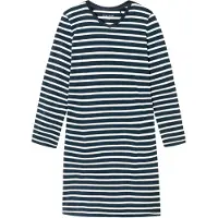 Schiesser Nachthemd 'Casual Essentials' donkerblauw / wit