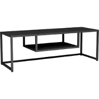 En.casa TV meubel Isokyrö metaal 120x40x40 cm zwart mat []