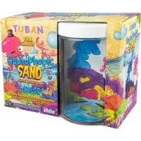 TUBAN - Hydrophobic Sand Set – 5 Colors With Aquarium, Juwelierswerk zand voor kinderen, 3 jaar, Meerkleurig