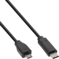 InLine USB 2.0 Kabel Typ C Stecker an Micro-B Stecker schwarz 2m