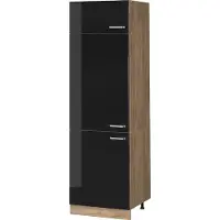 Vicco R-Line Koelkast ombouwkast – 60 cm Zwart hoogglans