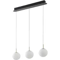 LUCANDE Glazen hanglamp Joran, wit / opaal, Woon-/ Eetkamer, Glas, Modern, hanglamp