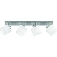 RL LIVE YOUR LIGHT REALITY TOMMY - Opbouwspot - Nikkel mat - excl. 4x E14 - Witte kap