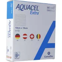 ConvaTec Aquacel Extra Hydrofiber Verband met Versterkende Vezels 10 x 10 cm | 10 stuks