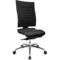 Schäfer Shop Bureaustoel SSI Proline S3 - synchroonmechanisme- ergonomische leuning - zonder armleuningen - zwart/zwart -
