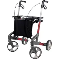 Topro Rollator Troja Original - M - (Lichtgewicht 6,8 kg) - Rood - Incl. Rugsteun