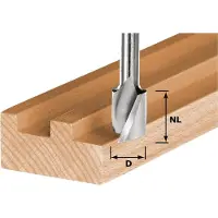 Festool 490980 Groeffrees Lengte 60 mm Afmeting, Ø 10 mm Werklengte 30 mm Schachtdiameter 8 mm