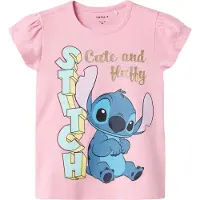 Name it Shirt 'NMFFolly Stitch' turquoise / saffier / lichtgeel / rosa