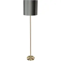 QAZQA Vloerlamp messing met fluwelen kap groen 40cm - Simplo