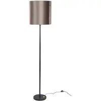 QAZQA Vloerlamp zwart met bruine fluwelen kap 40cm - Simplo